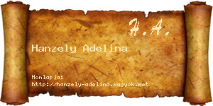 Hanzely Adelina névjegykártya